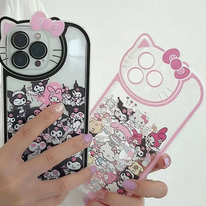 INS Hello Kitty Kuromi Mobile Phone Case Cute Cartoon Pink IPhone 7 8 Plus 15 14 12 13 11 Pro Max Anime Cases Christmas Gift Y2k