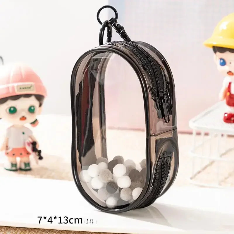 For Labubu Handmade Blind box Stroller bag PVC Transparent Large Vertical Sun Drying Bag Bubble Mat Dust Proof Bag (no doll)