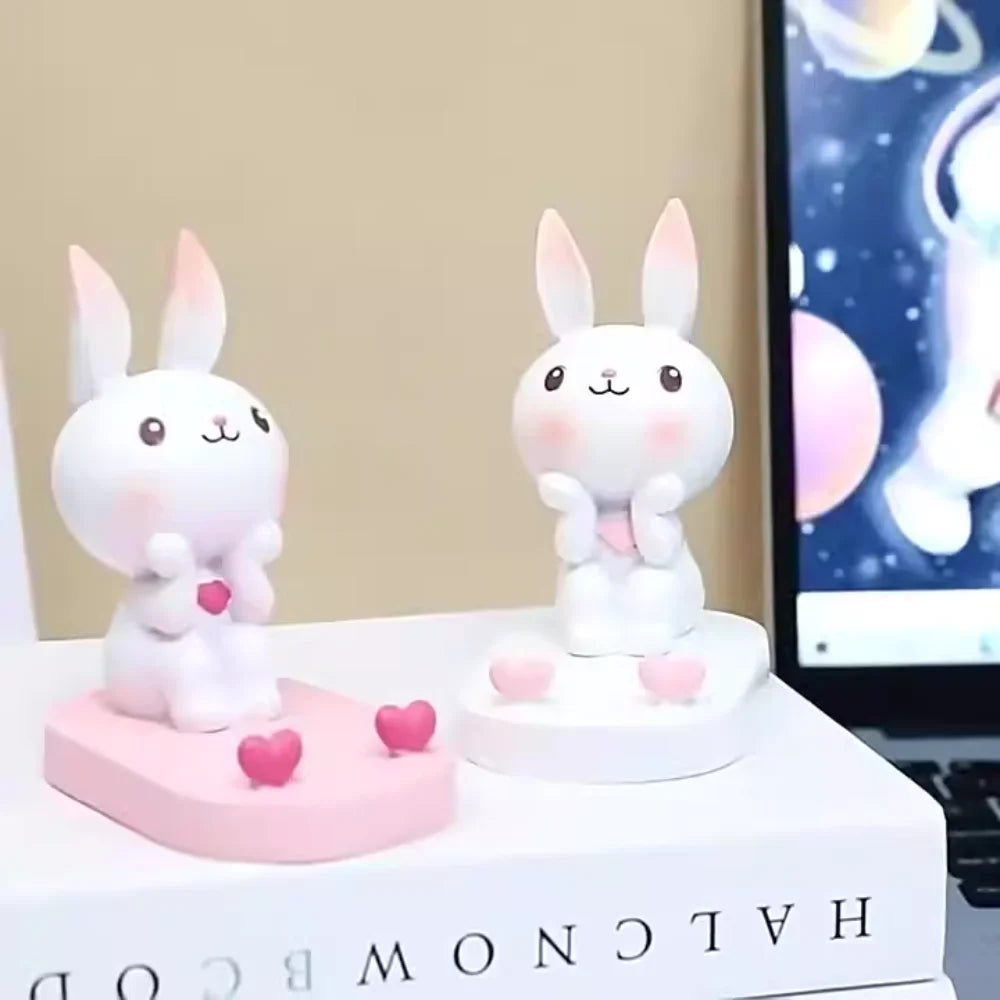 Creative Mobile Phone Stand Desktop Girls Cute Small Cartoon Ins High Value Cute Bunny Decorative Ornaments  phone holder