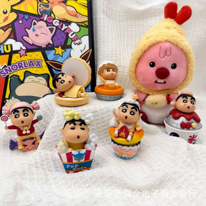 Fashion Crayon Shin chan Accessories Handmade Decoration Blind Box Desktop Ornament Anime Cartoon Toy Doll Model Gift