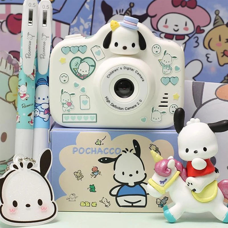 MINISO Hello kitty DV Digital Cameras Camcorder Children 2000W HD Cartoon Cinnamoroll Kawaii Pochacco Toys Portable Mini Camera