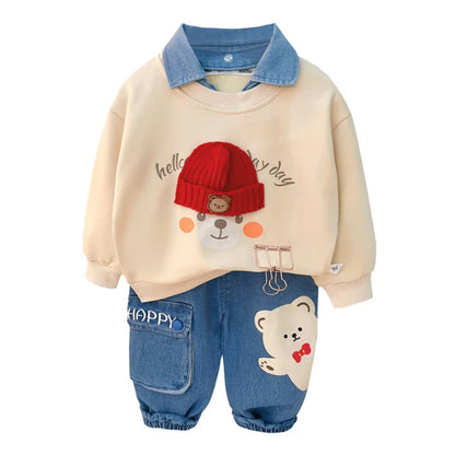 New Spring Autumn Baby Girl Clothes Suit Boys Outfits Children Fashion T-Shirt Pants 2Pcs/Sets Toddler Costume Kids Tracksuits