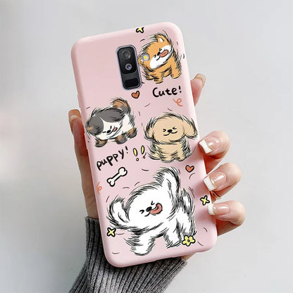 Case For Samsung A6 2018 Cover A 6 A600F Cartoon Cat Fox Soft Silicone TPU Phone Case For Samsung Galaxy A6 Plus 2018 A605F Case