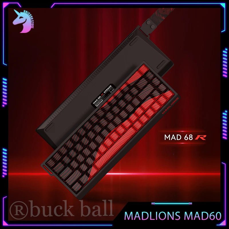 Madlions Mad60 He Magnetic Switch Mechanical Keyboard Mad68 He Wired Keyboard Custom Esport Low Latency Hot Wap Gaming Keyboards