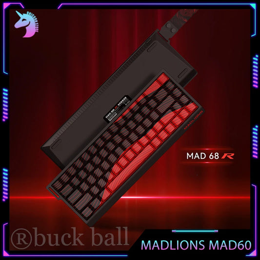 Madlions Mad60 He Magnetic Switch Mechanical Keyboard Mad68 He Wired Keyboard Custom Esport Low Latency Hot Wap Gaming Keyboards