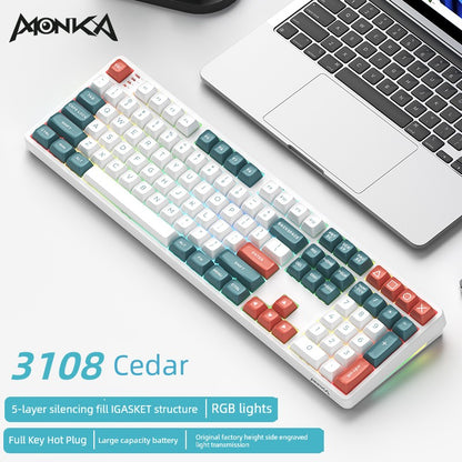 Magic Coffee Three-Model Mechanical Keyboard Customized External Wireless