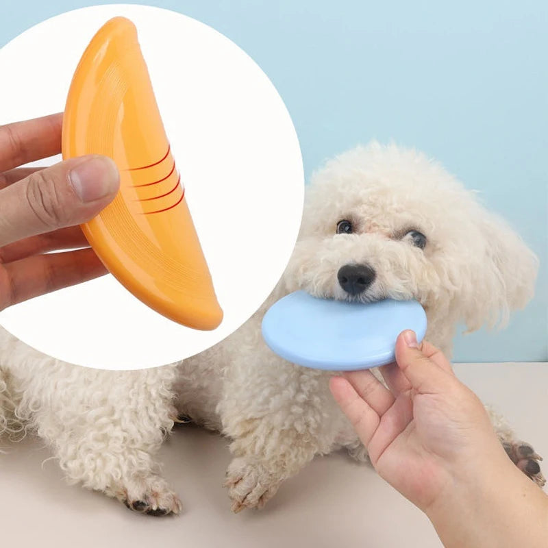 Pet Dog Flying Disk Toy Silicone Float Bite Disc For Dog Game Flying Discs Resistant Chew Puppy Training Interactive Supplies