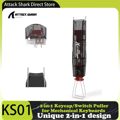 ATTACK SHARK KS01 2-in-1 Keycap Puller and Switch Puller for Mechanical Gaming Keyboards, Effortless Keycap & Switch Remover