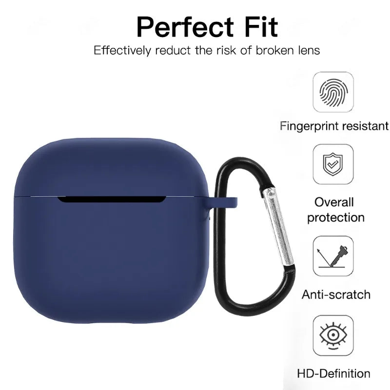 For Airpods 4 Soft Silicone Earphone Case Wireless Headphones Cover Protector for Apple Airpods4 Protective Shell Skin Box Case