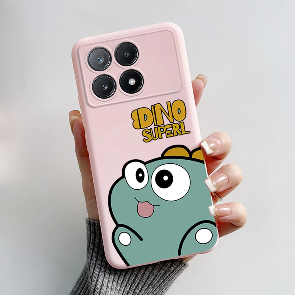 For Xiaomi Poco X6 Pro 5G Case Cute Cartoon Cat Frog Cover Soft TPU Phone Case For Xiaomi Poco X6 PocoX6 Pro X6Pro Fundas Bumper