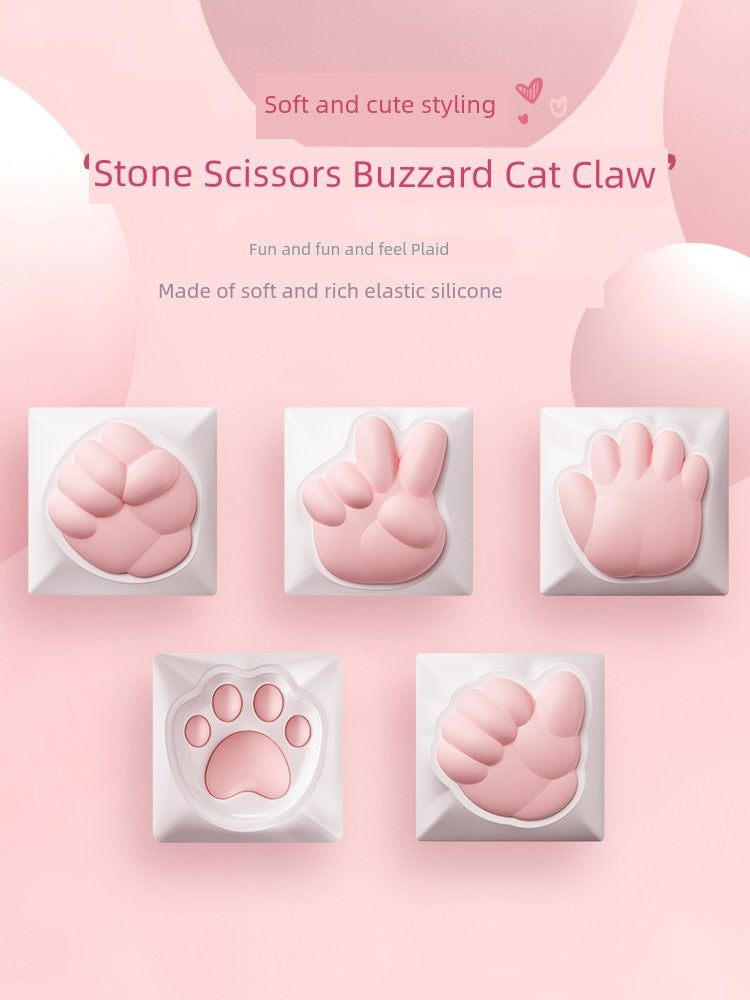 Akko Stone Scissors Soft Silicone Young Adult Heart Cat's Paw