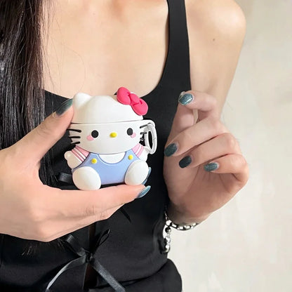 3D Cartoon Sanrio Hello Kitty For Apple Airpods 1/2/3 Generation Airpods Pro/Pro2 Wireless Bluetooth Headphone Protective Case