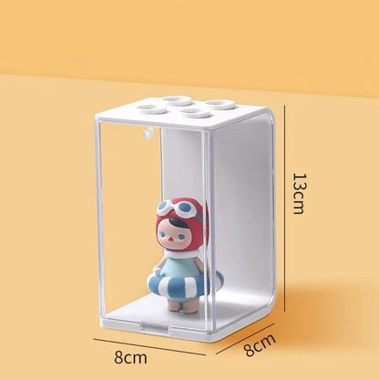 Thickened Acrylic Display Box Desktop Superimposed Large Capacity Dolls Organizer LEGO Product Storage Box Handmade Dolls Displa