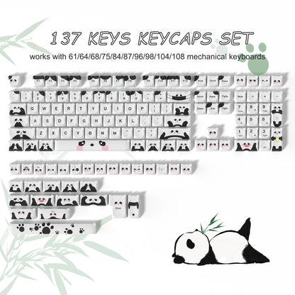 133 Keys MAO Profile  Cute Bear PBT Keycaps Customs Dye Sub Key caps for 61/87/104 Cherry MX Switch Gaming Mechanical Keyboard