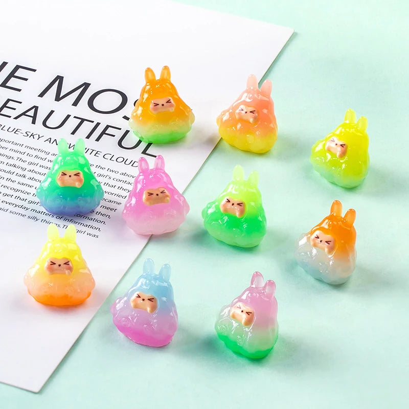 Cute Gradient Jelly Kiki Figurines Micro Landscape Home Desktop Car Dashboard Ornaments