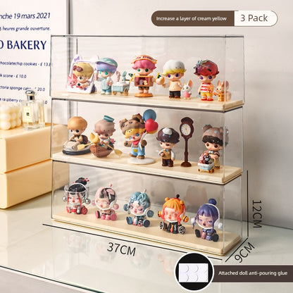 Blind Box Display Box Acrylic Display Stand Storage Cute Grain Small Ornaments Pop Mart Display Cabinet Hand Office Storage Box