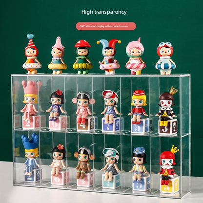 Blind Box Storage Display Stand Hand Office Pop Mart Display Box Storage Box Transparent Acrylic Model Doll Hand Office