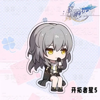 Honkai:Star Rail Boothill Jade Live Broadcast Guest Or Host Magnetic Sofa Sitting Character Acrylic Fridge Sticker Desk Ornament