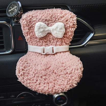 Car Aromatherapy Vent Decoration Clip Doll Seat Dollhouse Accessories Seat With Seat Belt Labubu Doll Accessories