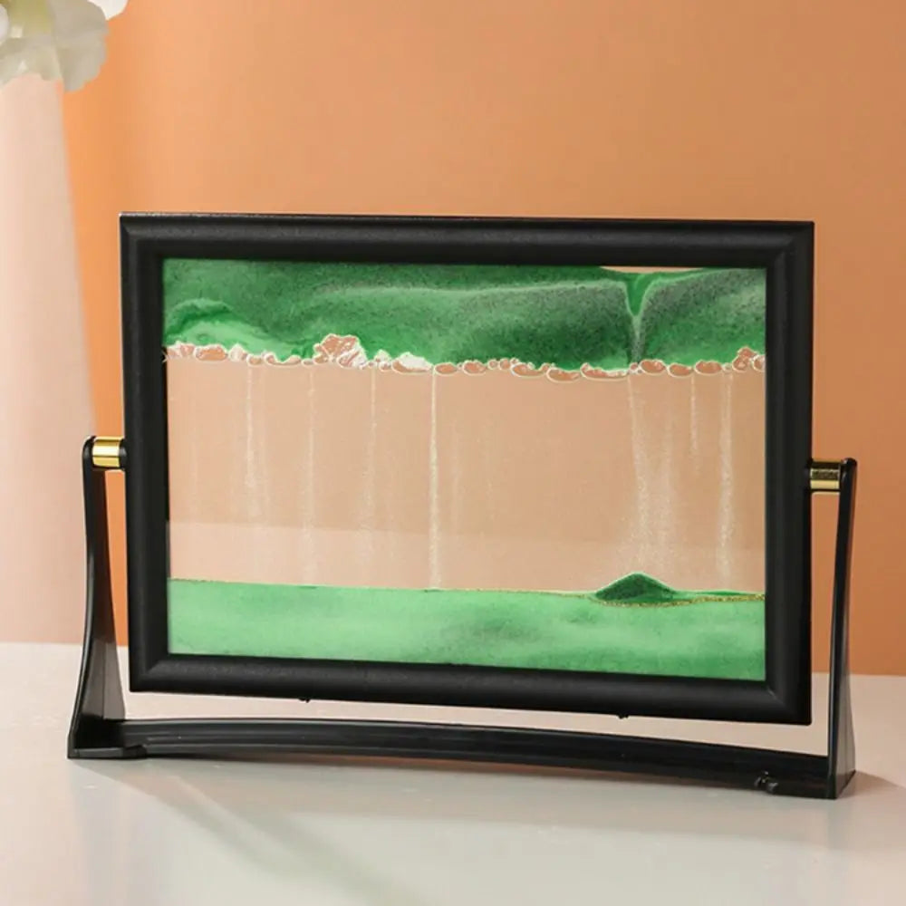 Rotatable Moving Sand Art Picture Home Decor Flowing Sand 3D Sandscape in Motion Christmas Gift Sandscapes