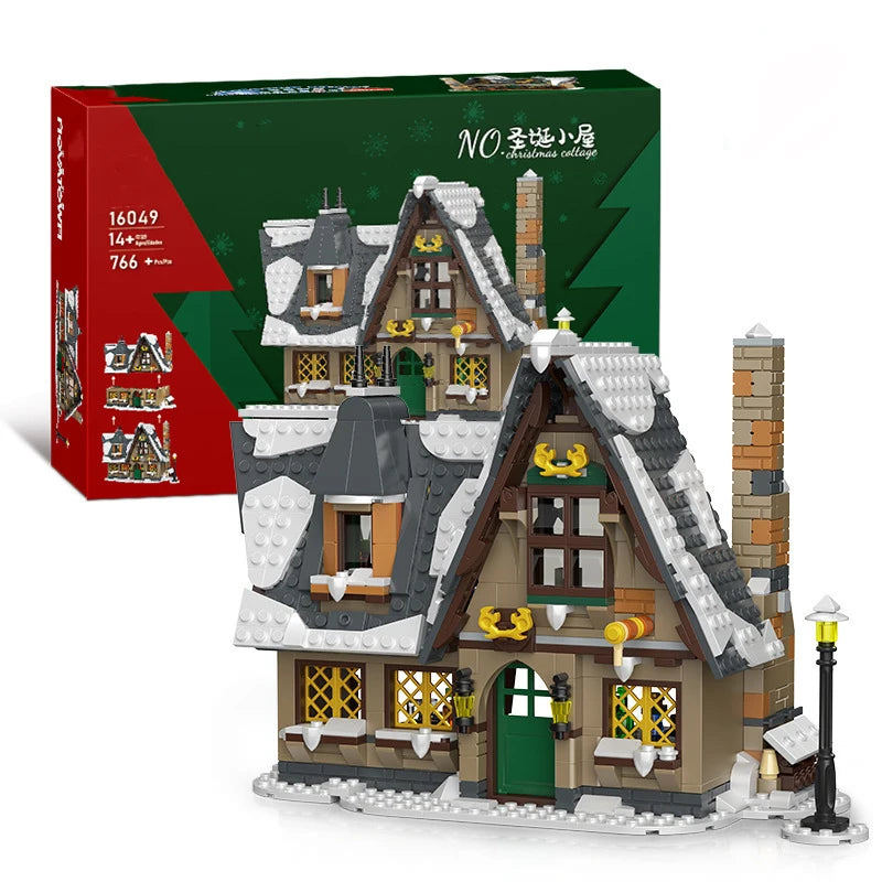 NEW Creative Christmas ART House Model Santa Claus Village Decoration Building Blocks Bricks Kids Assembly Toys Christmas Gifts