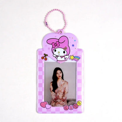 Sanrios Kuromi Cinnamoroll Purin Dog Photocard Bag Cute Cartoon My Melody Card Holders Student Id Credit Card Storage Case Bag