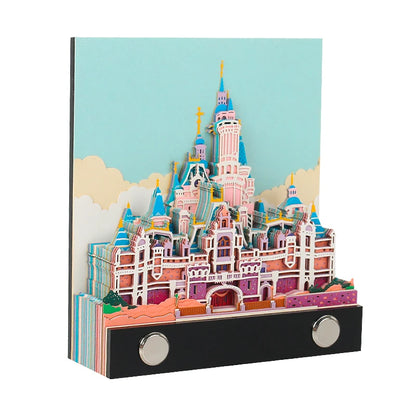 Omoshiroi Block 3D Artistic Notepads Love Castle Memo Notepad 3D Paper Carved Sticky Notes Birthday Gift For Mom