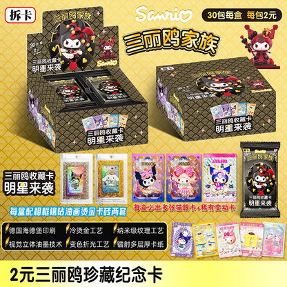 Sanrio Anime Trading Collectible Card Kuromi My Melody Hello Kitty Character Game Card Peripheral Toys Children's Birthday Gift