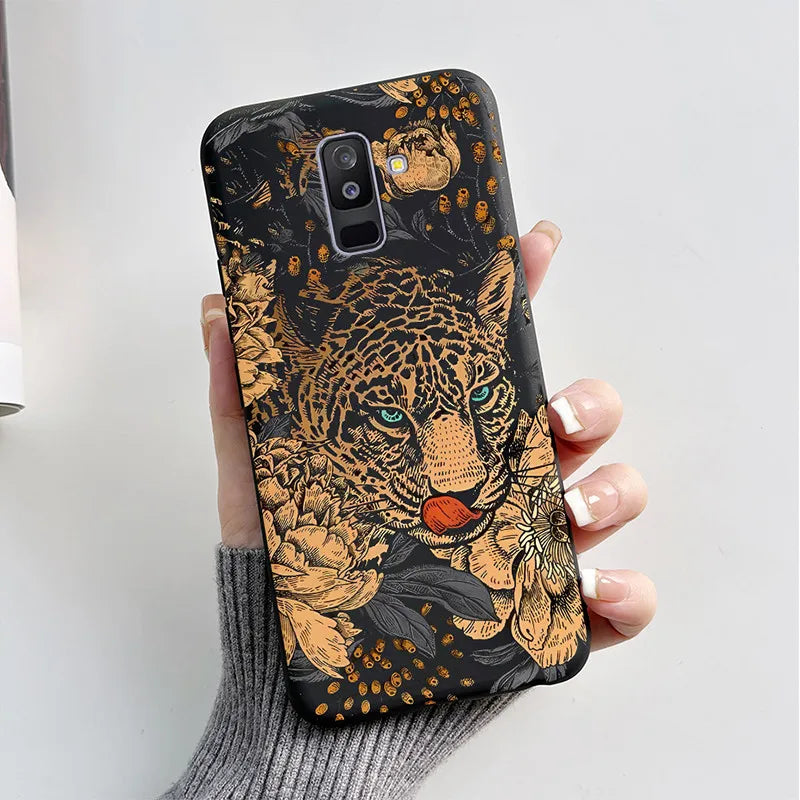 Case For Samsung A6 2018 Cover A 6 A600F Cartoon Cat Fox Soft Silicone TPU Phone Case For Samsung Galaxy A6 Plus 2018 A605F Case