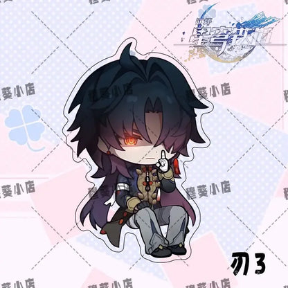 Honkai:Star Rail Boothill Jade Live Broadcast Guest Or Host Magnetic Sofa Sitting Character Acrylic Fridge Sticker Desk Ornament