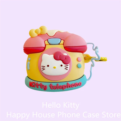 2024 New 3D Hello Kitty For Apple AirPods 4 Earphone Cover 4rd Generation Silicone Wireless Bluetooth Headphone Protective Case