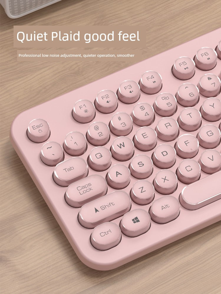 Retro Punk Game Office Cute Wireless Keyboard