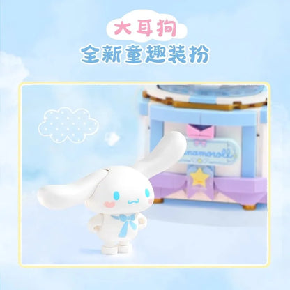 New Keeppley Sanrio Building Blocks Cinnamoroll Music Box Desktop Decoration Puzzle Assembling Model Toys Kids Birthday Gifts