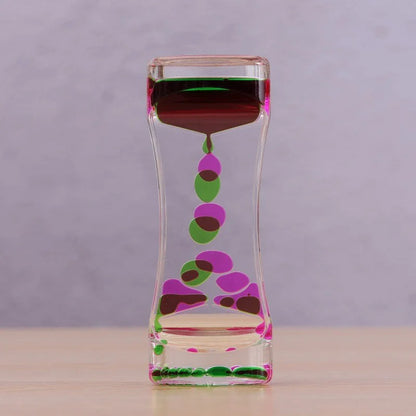 1PC Liquid Motion Bubbler Hourglasses Timer Movement Sensory Toys for Kids Adults Stress Relief Props Home Office Desktop Decor