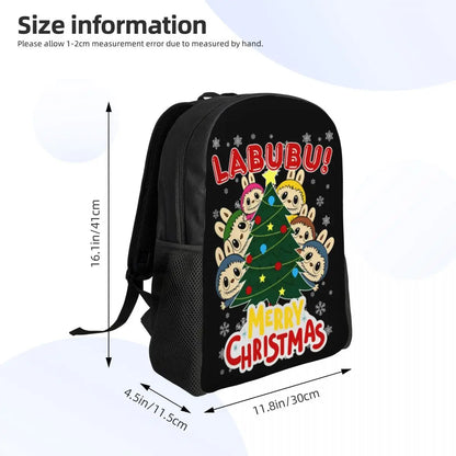 Labubu Cute Merry Christmas Pop Mart Popmart Backpack for Girls Boys Kids Lightweight Backpacks Bag for Toddlers Daycare