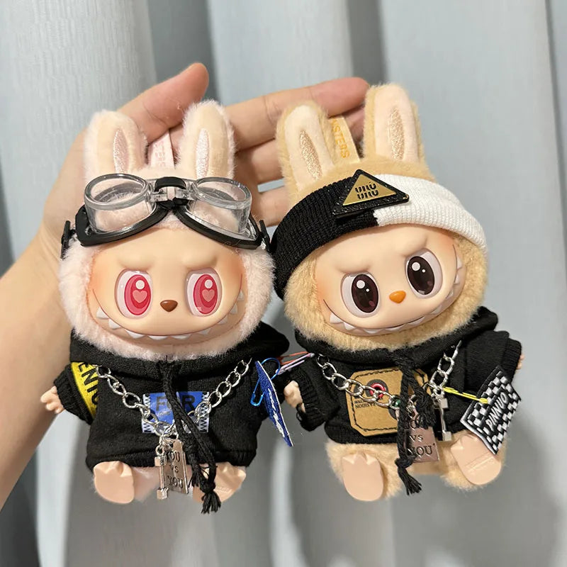 17cm Doll'S Clothes Labubu Idol Outfit Bear Flight Suits Fashion Accessories For Korea Kpop Exo Sitting Party Clothing DIY Gifts