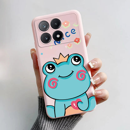 For Xiaomi Poco X6 Pro 5G Case Cute Cartoon Cat Frog Cover Soft TPU Phone Case For Xiaomi Poco X6 PocoX6 Pro X6Pro Fundas Bumper