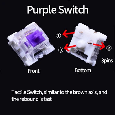 Outemu Switch for Keyboard 3Pin Dustproof Linear Tactile Clicky Silent Switches for MX Mechanical Keyboards Gaming Switch DIY