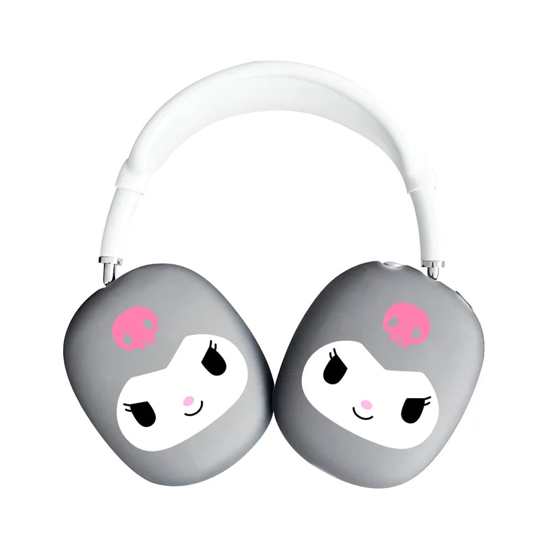 Cute Sanrio Headband Phone Earphone Case for AirPods Max Melody Kuromi BADTZ-MARU Wireless earphones Headset Sleeve Cover