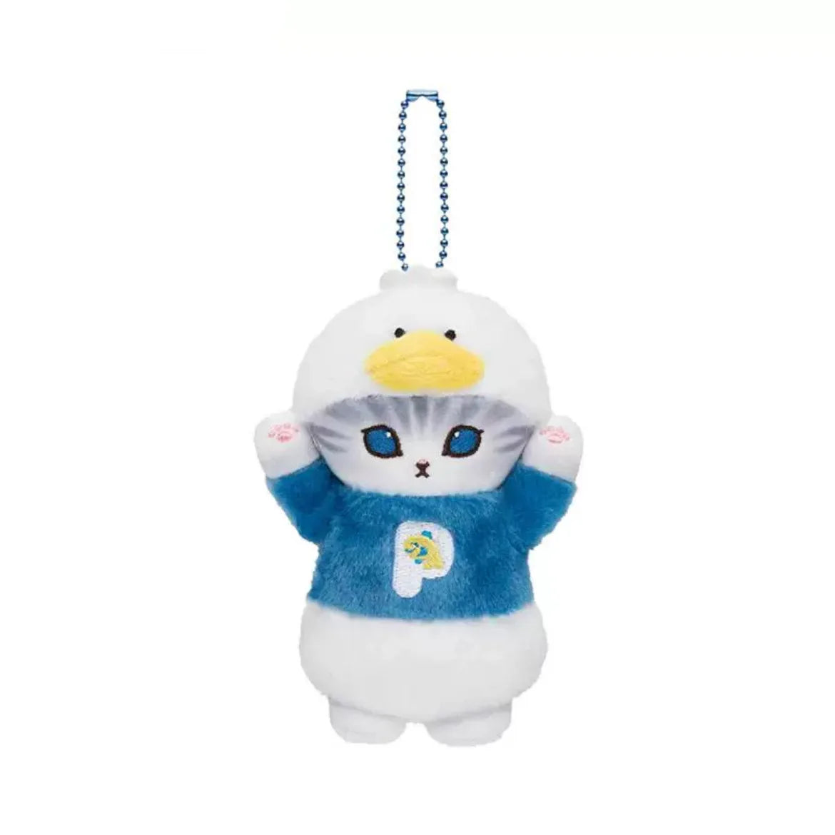 Kawaii Mofusand Cross-Dressing Hello Kitty & Kuromi Plush Keychains - 10-12cm Sanrio Anime Plush Dolls, Backpack Pendants