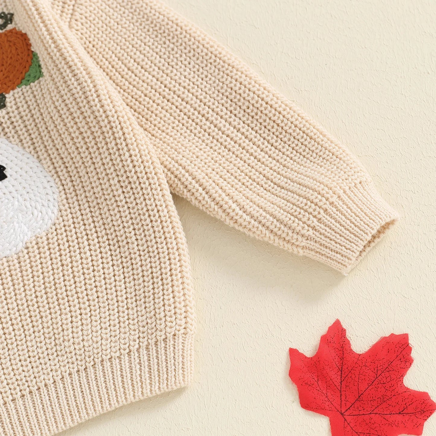 MISOWMNJOY Winter Baby Knitted Clothes for Boys Girls Halloween Sweaters Pumpkin Long Sleeve Crochet Children Pullover Jumper