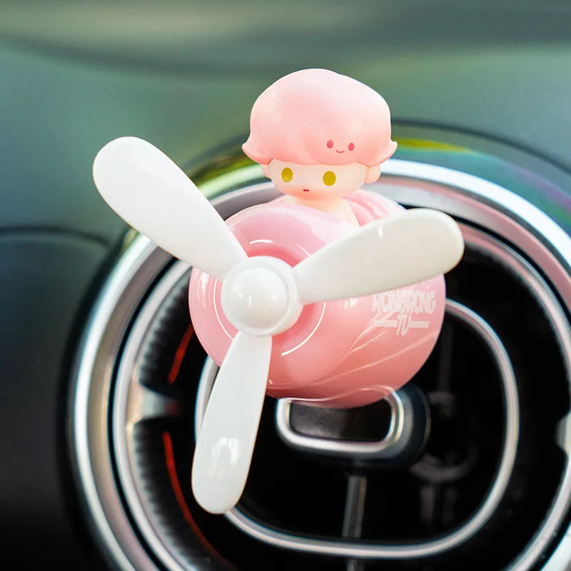 Pop Mart Car Aromatherapy New Small Airplane Fan Car Air Conditioning Vent Decoration And Interior Decoration Ornaments