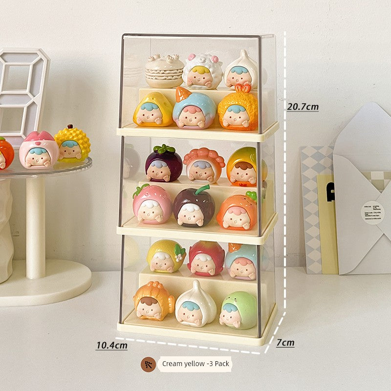 Cute Grain Storage Hand-Made Acrylic Dustproof Display Box