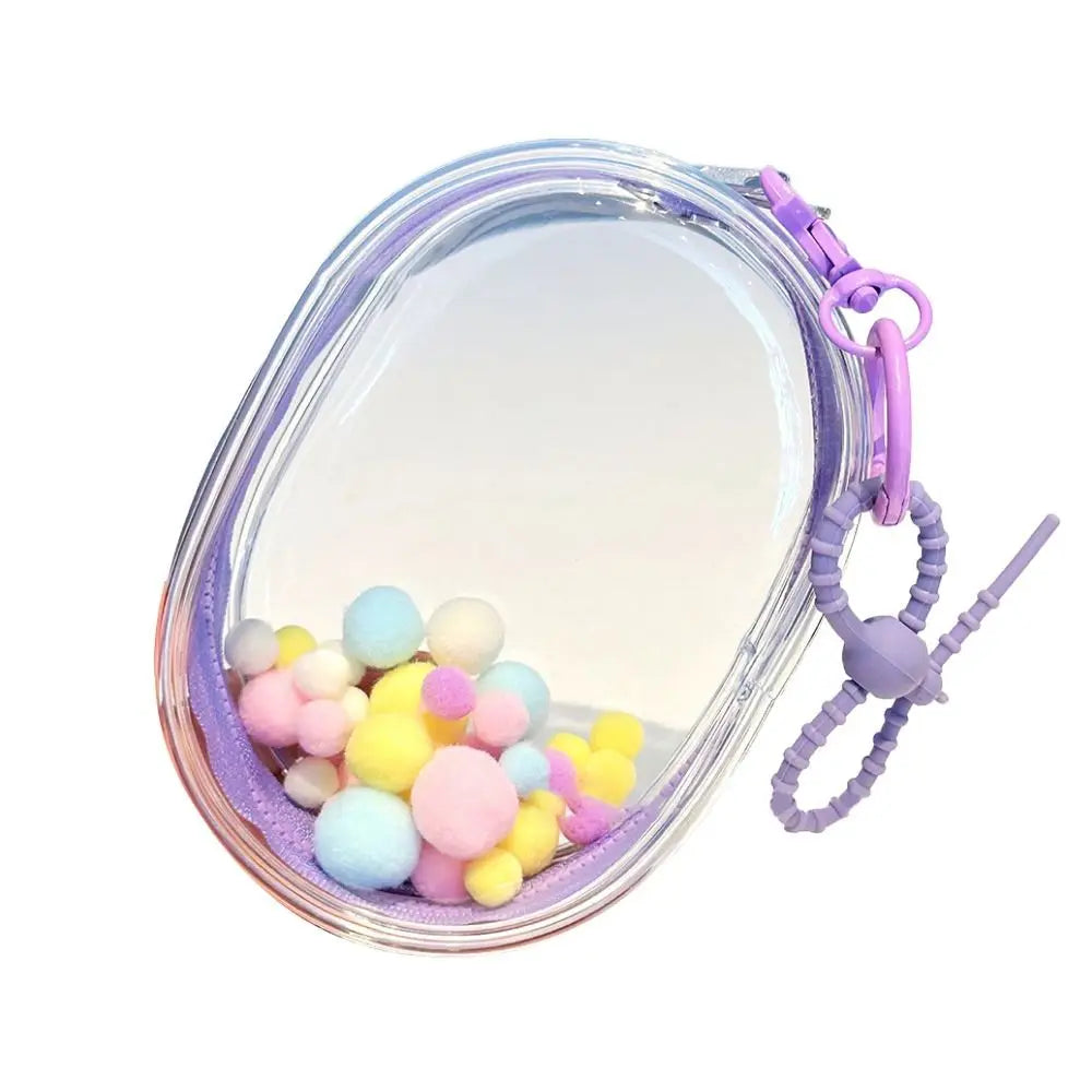 Clear PVC Protective Bag For 10CM Cotton Doll Portable Organizer Box Storage Pouch Keychain Bag Dustproof Box Doll Bag