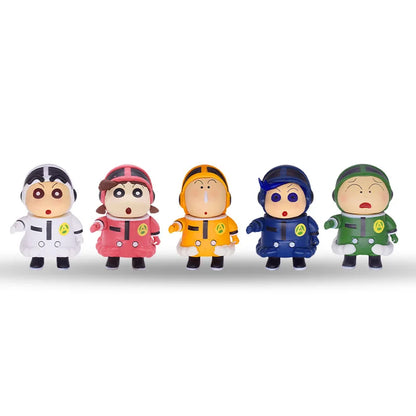 New 6Types Crayon Shin-chan peripherals Nohara Shinnosuke Kasukabe Space Defense Force model doll ornaments