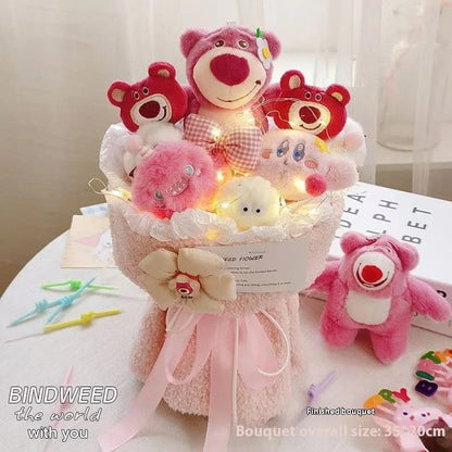 New Butter Bear Kawaii Send Girlfriend Doll Bouquet Cartoon Doll Birthday Present Halloween Gift Bouquet Christmas Girl Kids