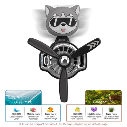 Head shaking rotating plane cool bear pilot car air fresheners accessories decoration funny aroma diffuser perfume fragrance men