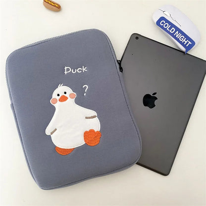 Cartoon Cute Bear Leather Laptop Bag Sleeve for Macbook Air 11 13 Inch Pro 14 15.6 M1 M2 Mac Book IPad Case Cover Accessories