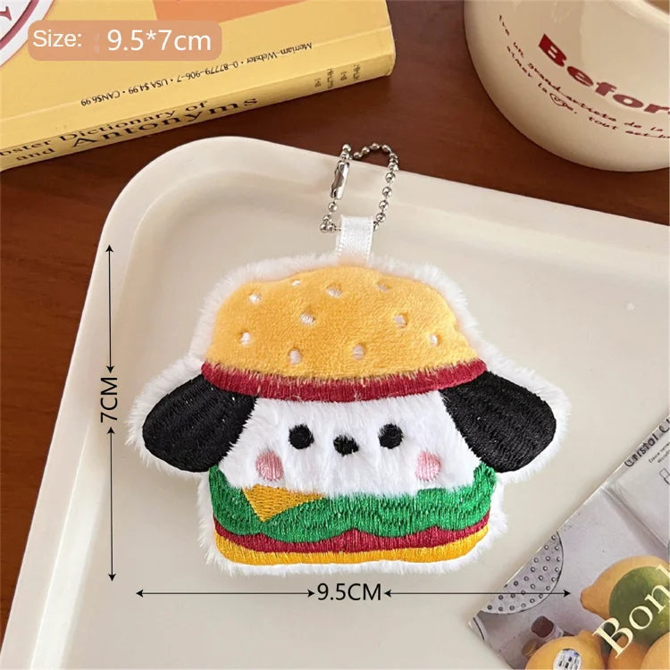 Original Cute Cartoon Plush Puppy Doll Pendant Girl Heart Bag Keychain Decoration