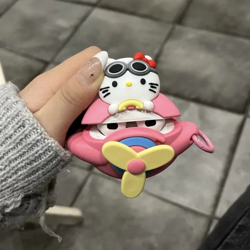 Earphone Case for AirPods Pro 2rd Cute Cartoon Sanrio Hello Kitty Headphone Case for AirPods 1 2 3rd Soft Silicone Protect Cover